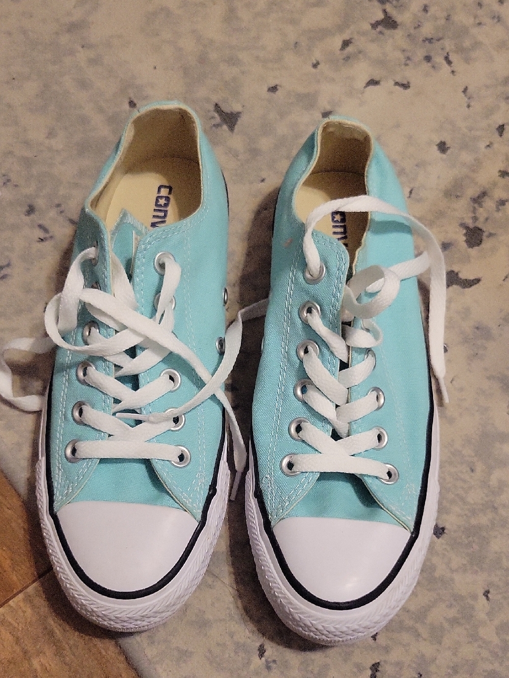 Converse Aruba Blue Low-Top Canvas Sneakers with White Accents
